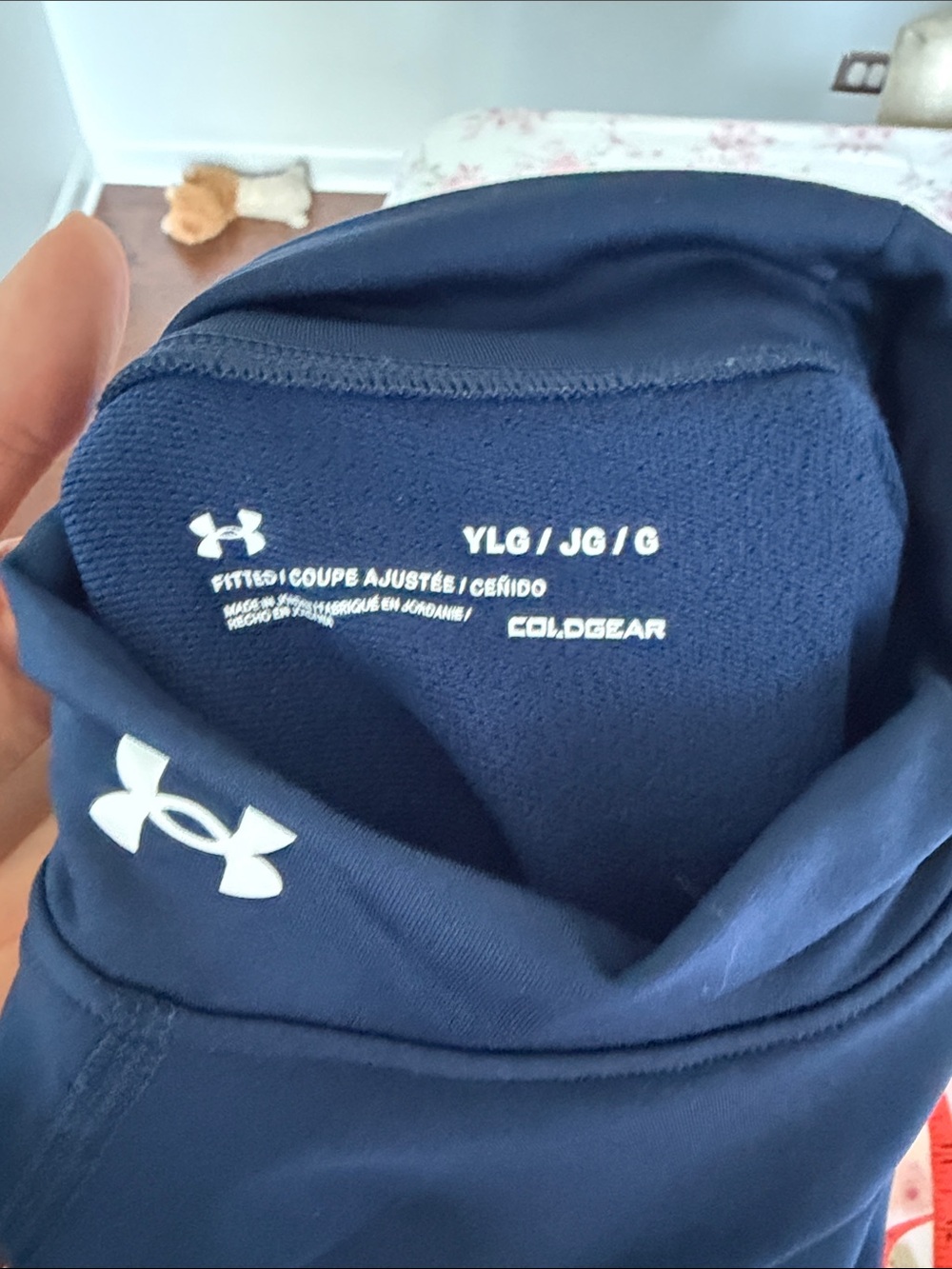 Under Armour Boys' Navy Blue Long Sleeve Performance Top - Picture 5 of 5